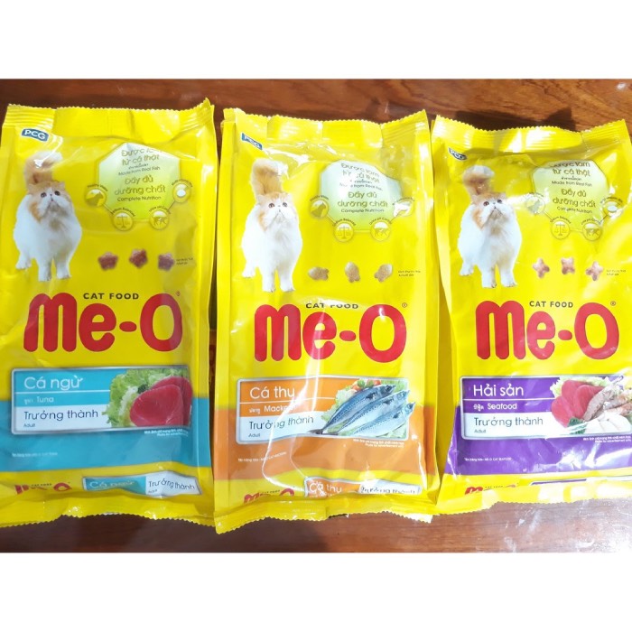 Sản phẩm thức ăn cho mèo Me-O 7kg cho bé lớn được dán nhãn dinh dưỡng đầy đủ và cân bằng (Nguồn: Internet)